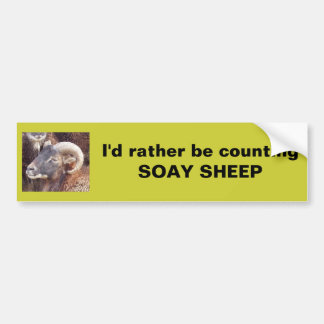 Ik zou liever SOAY SHEEP tellen Bumpersticker