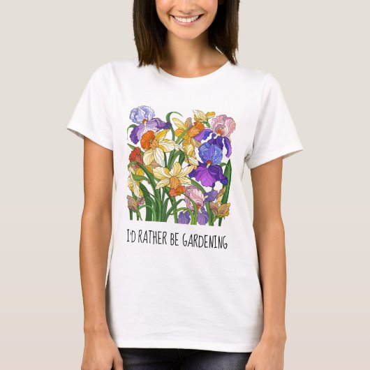 Ik zou liever tuinieren. T-Shirt (Voorkant)