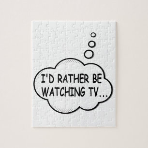 Ik zou liever tv kijken legpuzzel