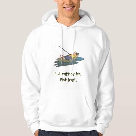Ik zou liever vissen - luie bootdag T-Shirt (Voorkant)