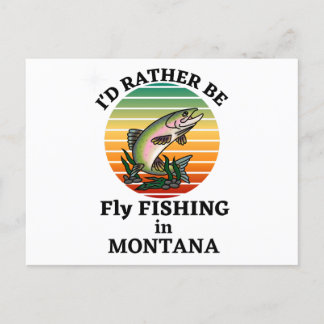 Ik zou liever vliegen in Montana. Buitendeuren Briefkaart
