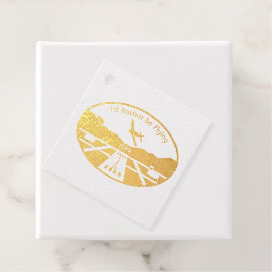 "Ik zou liever vliegen" Label Folie luchthaven vli (Met doos)