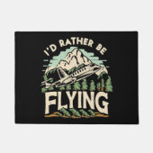 Ik zou liever vliegen. vliegtuig deurmat (Voorkant)