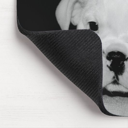 "Ik zou liever voetballen" Bulldog Puppy Muismat (Hoek)