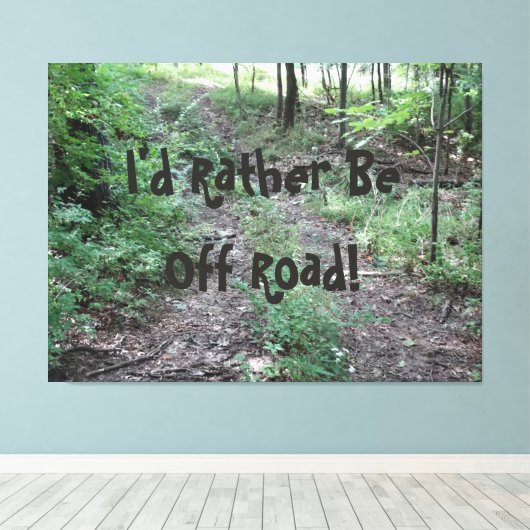 Ik zou liever weg zijn. canvas afdruk (Insitu (Houten vloer))