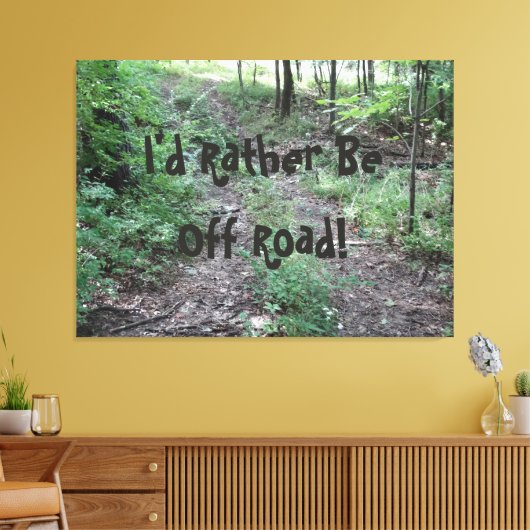 Ik zou liever weg zijn. canvas afdruk (Insitu (Woonkamer))