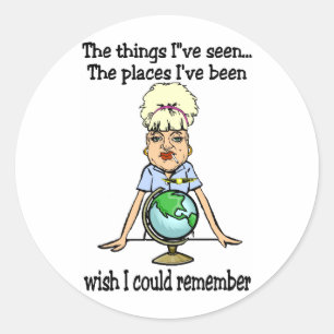 Ik zou me kunnen herinneren ronde sticker