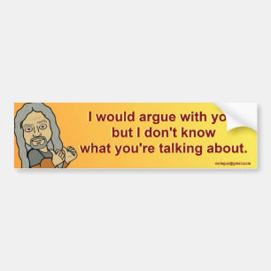 Ik zou met u debatteren, bumpersticker