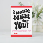 Ik zou Mew voor u! Teen Valentijnsdag Kaart (Staand voorkant)