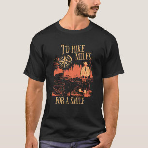 Ik zou mijlen wandelen voor een glimlach de ideale t-shirt