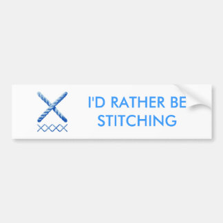 IK ZOU NOG STEEDS STITCHEREN BUMPERSTICKER