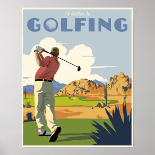 Ik zou ook liever golfen. poster