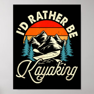 Ik zou op het meer kanoën - kanoën op het meer poster