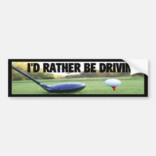 IK ZOU RADER RIJDEN - Golf Bumpersticker