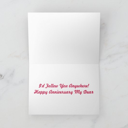 Ik zou u overal volgen kaart (Binnen)