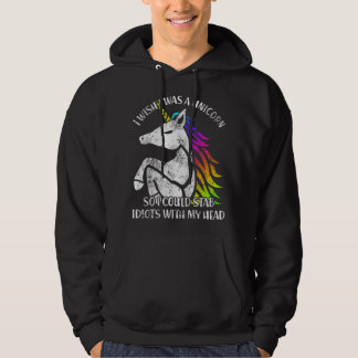 Ik zou willen dat ik een unicorn was zodat ik Idio Hoodie