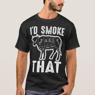 Ik zou willen roken dat Barbeque Gifts T-shirt