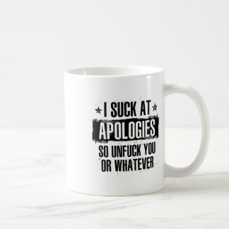 Ik zuig bij verontschuldigingen zo ongelukkig voor koffiemok