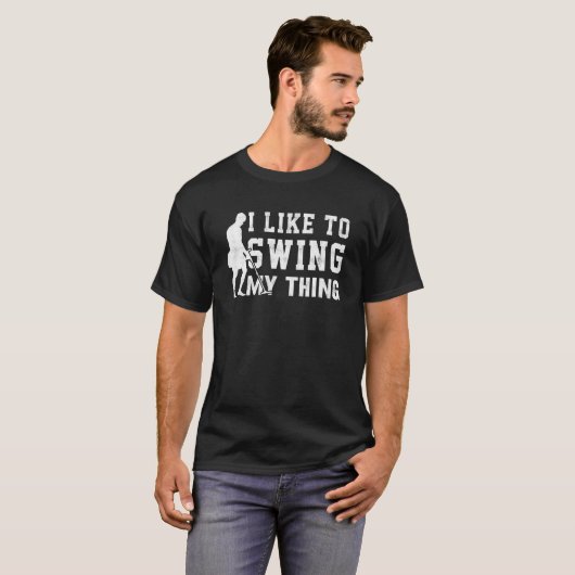 Ik zwaai graag met mijn ding om metaaldetecterende t-shirt (Voorkant volledig)