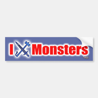 Ik (zwaard) monsters bumpersticker