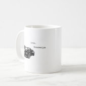 Ik zweef, dus ik ben koffiemok (Voorkant links)