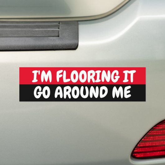 Ik zweep het, ga om me heen bumpersticker (Op auto)