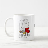 Ik zweer dat de kat het Samoyed Dog Messy Funny Koffiemok (Links)