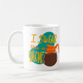 Ik zweer dat dit Decaf Grappig is Koffiemok (Links)