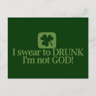 Ik zweer dat ik Drink ben, ik ben niet God! Briefkaart