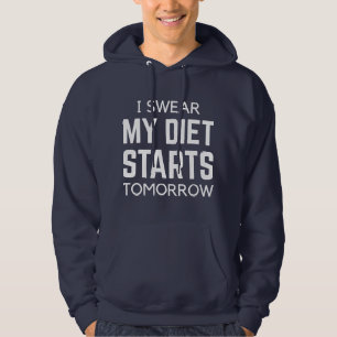 Ik zweer dat mijn dieet morgen begint hoodie