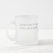 Ik zweer het matglas koffiemok (Links)