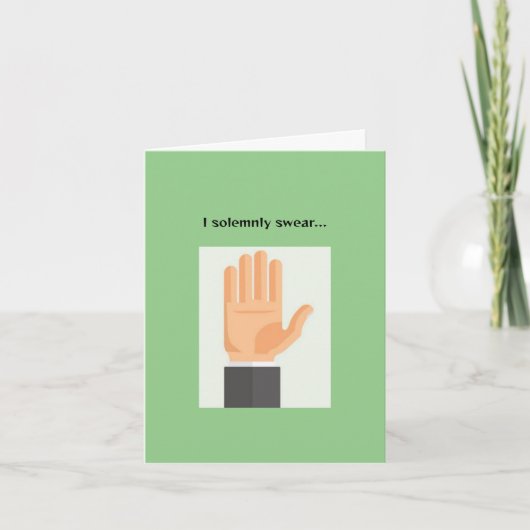 Ik zweer het plechtig kaart (Voorkant)