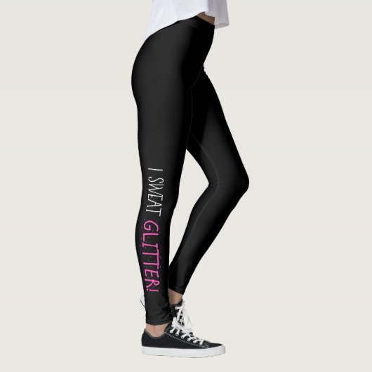 Ik zweet: "GLITTER!" leggings (Rechts)
