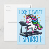 Ik zweet niet, ik fonkel je training briefkaart (Voorkant / Achterkant)