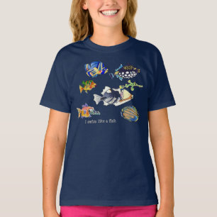 Ik zwom als een vis t-shirt