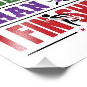 Ik zwom ik reed ik rende ik eindigde triatlon race foto afdruk (Hoek)