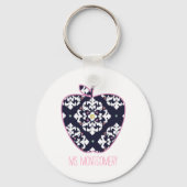 Ikat Apple-leraar Sleutelhanger (Voorkant)