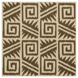 Ikat Aztec - Bruin en beige Stof