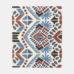 Ikat Aztec: etnisch geometrisch Ornament. Fleece Deken