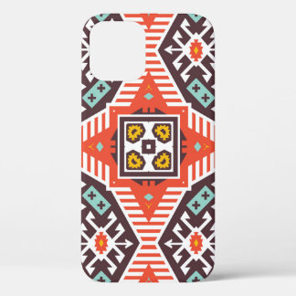 Ikat Aztec: Etnische gestreepte textuur iPhone 12 Hoesje