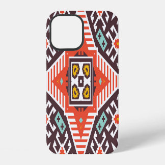 Ikat Aztec: Etnische gestreepte textuur iPhone 12 Hoesje