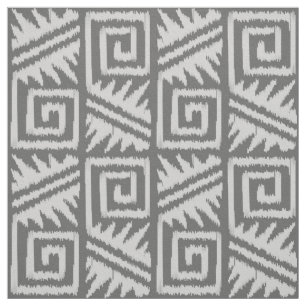 Ikat Aztec - Grijze/grijze schaduwen Stof