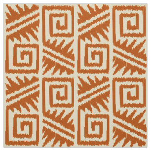 Ikat Aztec - het Zachte Sinaasappel van de Roest Stof