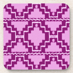 Ikat Aztec Pattern - Amethyst Paars en Violet Drankjes Onderzetter
