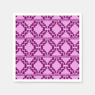 Ikat Aztec Pattern - Amethyst Paars en Violet Servet