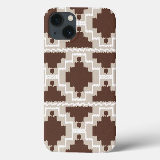 Ikat Aztec Pattern - Chocolate Brown and Taupe Case-Mate iPhone Case (Achterkant)