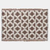 Ikat Aztec Pattern - Chocolate Brown and Taupe Deken (Voorkant)