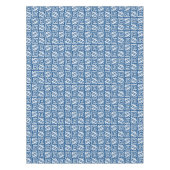 Ikat Aztec Pattern - Cobalt Blue and White Tafelkleed (Voorkant)