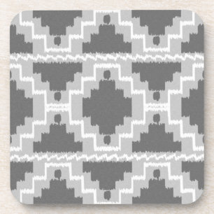 Ikat Aztec Pattern - Donkere en lichte grijs / gri Drankjes Onderzetter