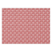 Ikat Aztec Pattern - Donkerrood en wit Tafelkleed (Voorkant (Horizontaal))